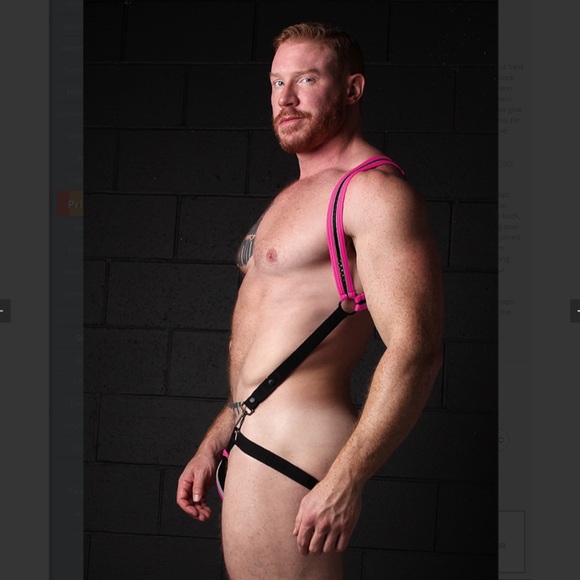 CELLBLOCK 13 FULL SET Pink X-Back Mesh Jock Pouch AND Harness - Picture 3 of 9